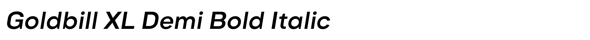 Goldbill XL Demi Bold Italic image